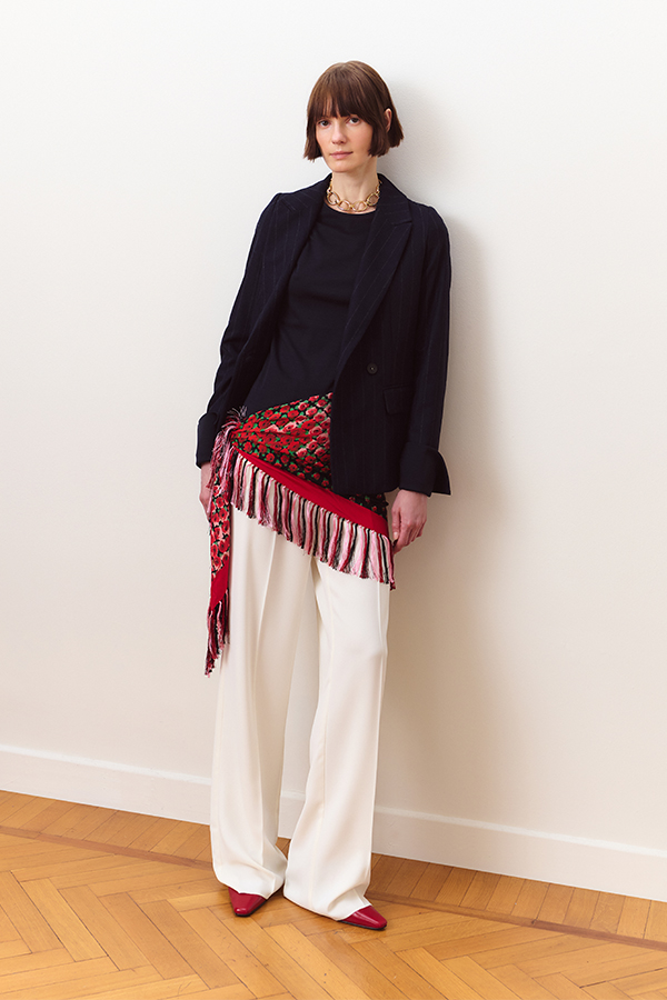 Flowing crepe trousers