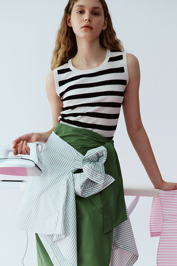 Gonna Camicia Verde Intrend
